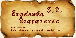 Bogdanka Uratarević vizit kartica
